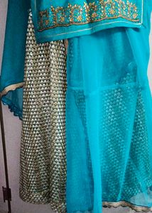 Sky Blue Rajputi Poshak/rajasthani Dress