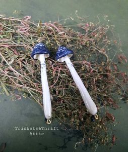 Forbidden Forest Poison Mushroom Dangle Earrings
