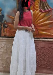 White Maxi Skirt Pure Cotton