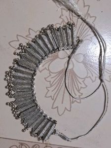 Silver Tone Choker Necklace