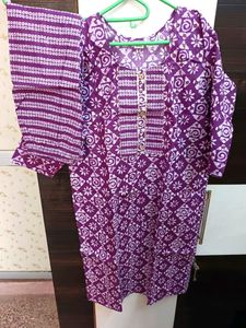Cotton Printed Kurta Nd Pant Set Xxl