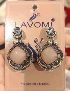 Lavomi Earrings - Silver & Rose Quartz