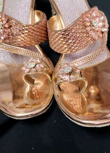 Sparkling Rose Gold Toe Ring Heels