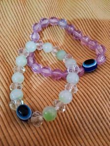 Handmade Beaded Bracelets with Evil Eye