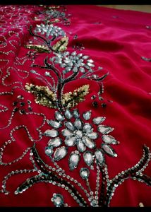 Rose Colour Heavy Hand worked Saree