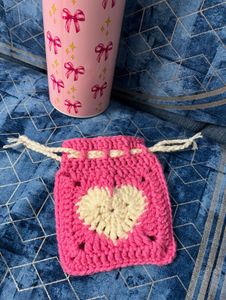 Heart Crochet Pouch