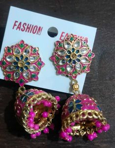 Pink Jhumka