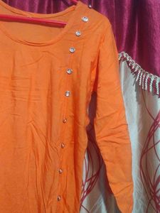 beautiful orange kurta
