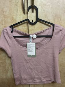 H&M Dusky Pink Crop Top