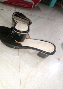 Black Heeled Mules - Size [Your Siz
