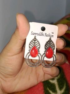 Red Stone Earrings
