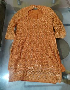Elegant Orange Kurta Set