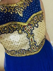 Blue Gown Suit Dupatta