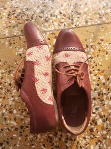 Unused Red &amp; White Derby Shoes