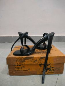 Women Black Embellished Heels