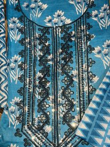 Blue Printed Salwar Kameez
