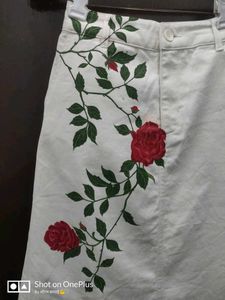 Pinteresty Rose Painted Skirt 🥀