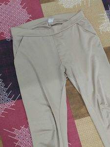 Beige Casual Pants
