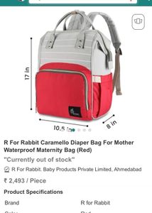 R For Rabbit Diaper Bag pack