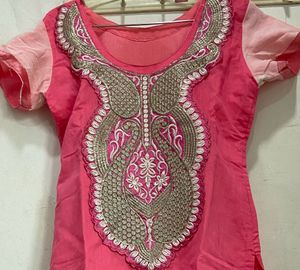 Chanderi Silk Stitched Suit Set