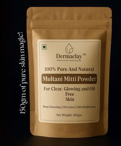 Dermaclay 100% Pure Multani Mitti Powder - Natural