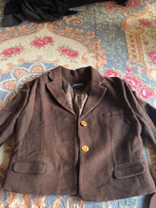 Brown Blazer with Gold Buttons