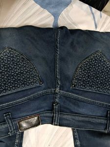 Denim Jeans with Embroidered Pockets