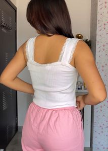 Lace detailing tank top