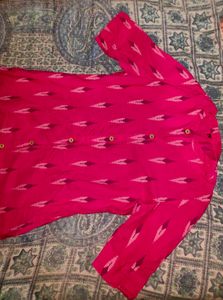 Pink Cotton Kurta