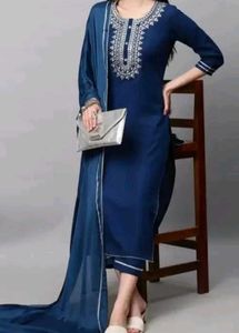 Beautiful Navy Blue Kurta Set