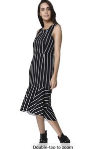 Chic Striped Midi Dress