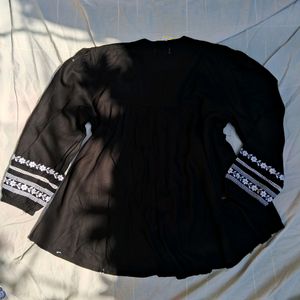 Black Desi Frock Top