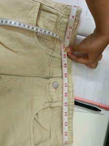 Beige Wide Leg Jeans