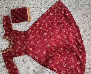 Women Heavy Worked Gown With Dupatta