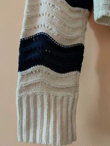 Striped Knit Cropped Sweater