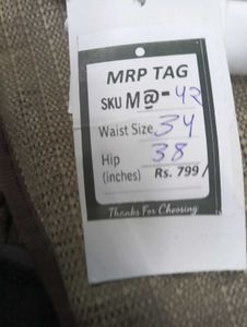 M@42 Size-34 White Denim Jeans