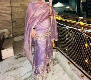 Elegant Lavender Sharara set