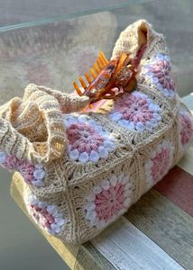 Crochet Flower Shoulder Bag