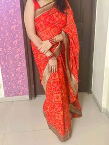 Saree With Stitched Blouse