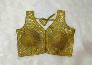 Lime Green Sequin Embellished Blouse