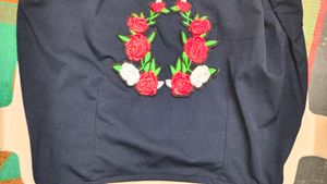 Fun And Stylish Piece Navy Blue Crop Top