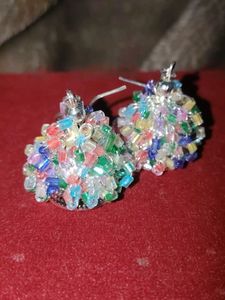 Colorful Beaded Drop Earrings