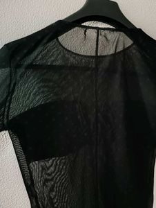 Sheer Black Long Sleeve Top