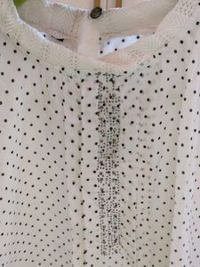 White Polka Dots Top
