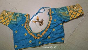 Embroidered Blue Blouse