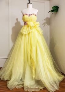 Floral Strapless Ballgown