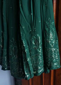 Emerald Green Embroidered Lehenga Set
