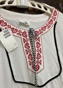 White Pure Linen Kurta Vintage Vibe