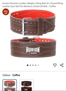 Aurion Leather Weight Lifting Belt