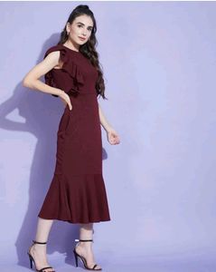 Maroon Strechable dress